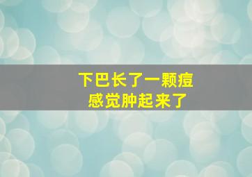 下巴长了一颗痘 感觉肿起来了